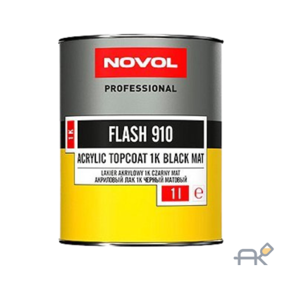 Краска акриловая Novol FLASH 910 1L чёрный мат